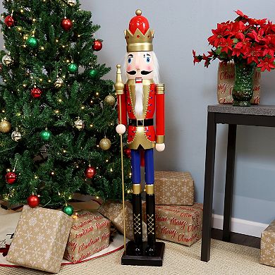 Sunnydaze Arnold the Strong Indoor Christmas Nutcracker Statue - 48-Inch