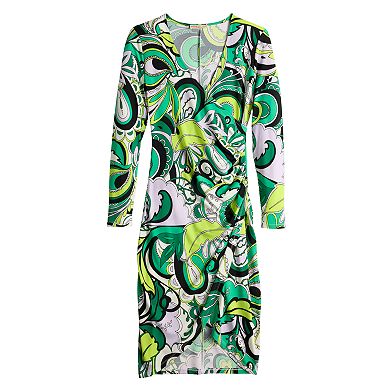 Women's INTEMPO Faux-Wrap Midi Dress
