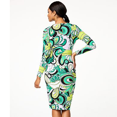 Women's INTEMPO Faux-Wrap Midi Dress