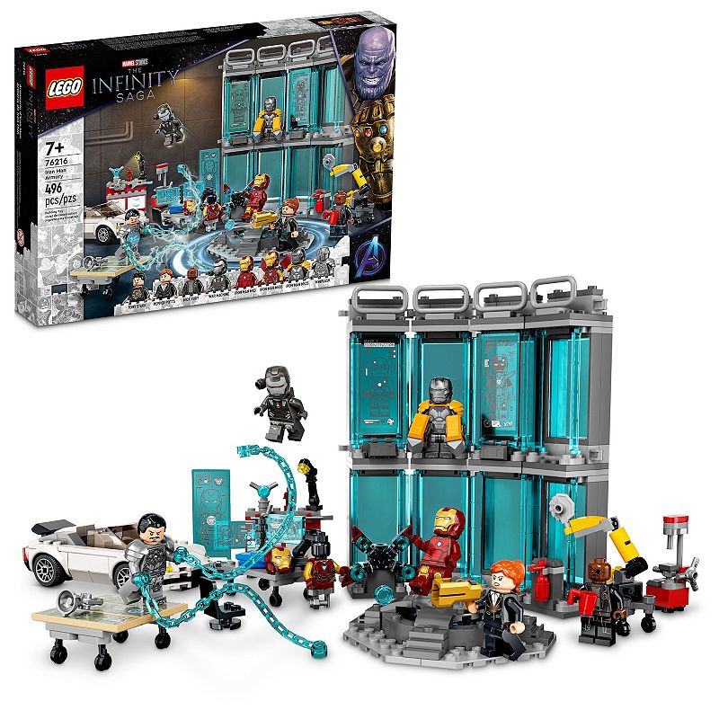 LEGO Marvel Iron Man Armory 76216 Building Kit, Multicolor