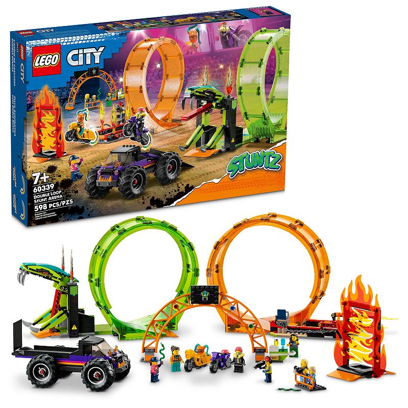 LEGO City Double Loop Stunt Arena 60339 Building Kit (598 Pieces), Multicol