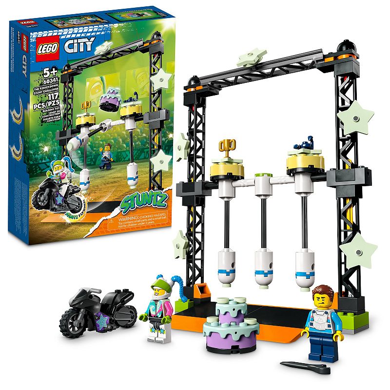 LEGO City The Knockdown Stunt Challenge 60341 Building Kit (117 Pieces), Mu