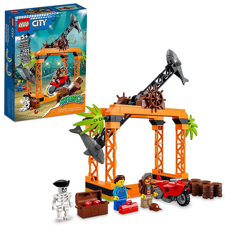 LEGO City The Shark Attack Stunt Challenge 60342 Building Kit (122 Pieces),