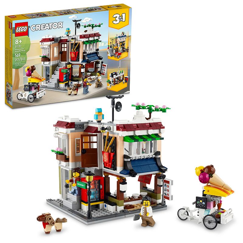 LEGO Creator 3in1 Downtown Noodle Shop 31131 Building Kit, Multicolor