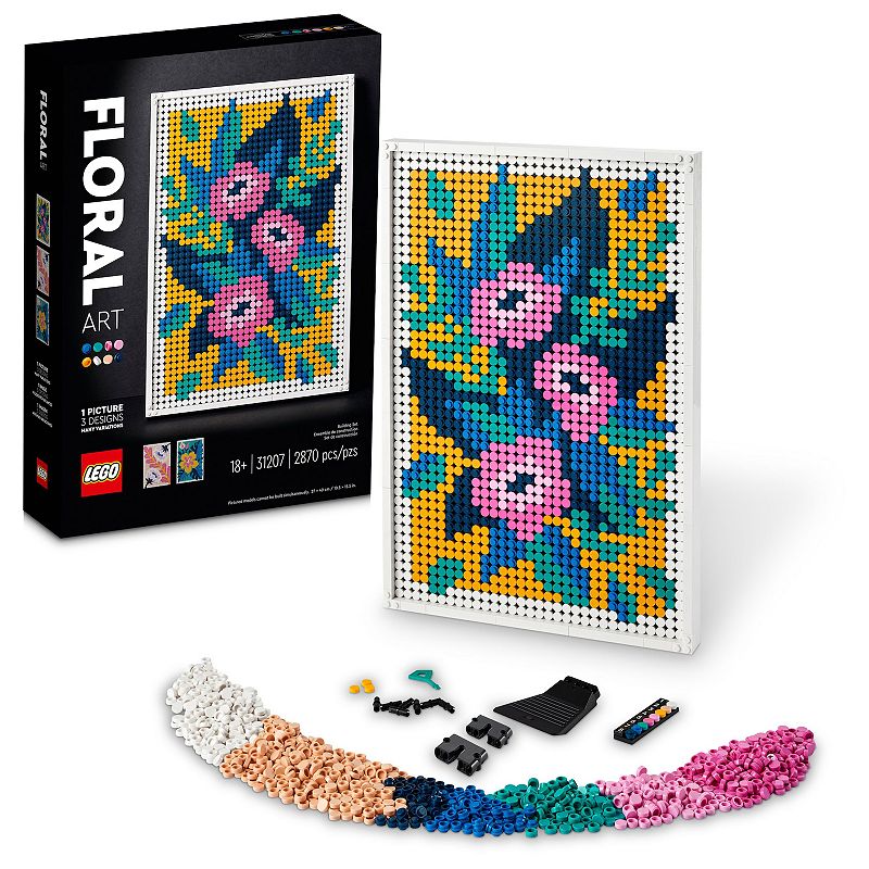 LEGO Art Floral Art 31207 Building Kit (2,870 Pieces), Multicolor