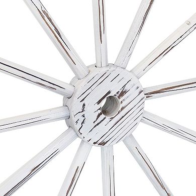 Sunnydaze Wagon Wheel Indoor/Outdoor Statue - 29 in