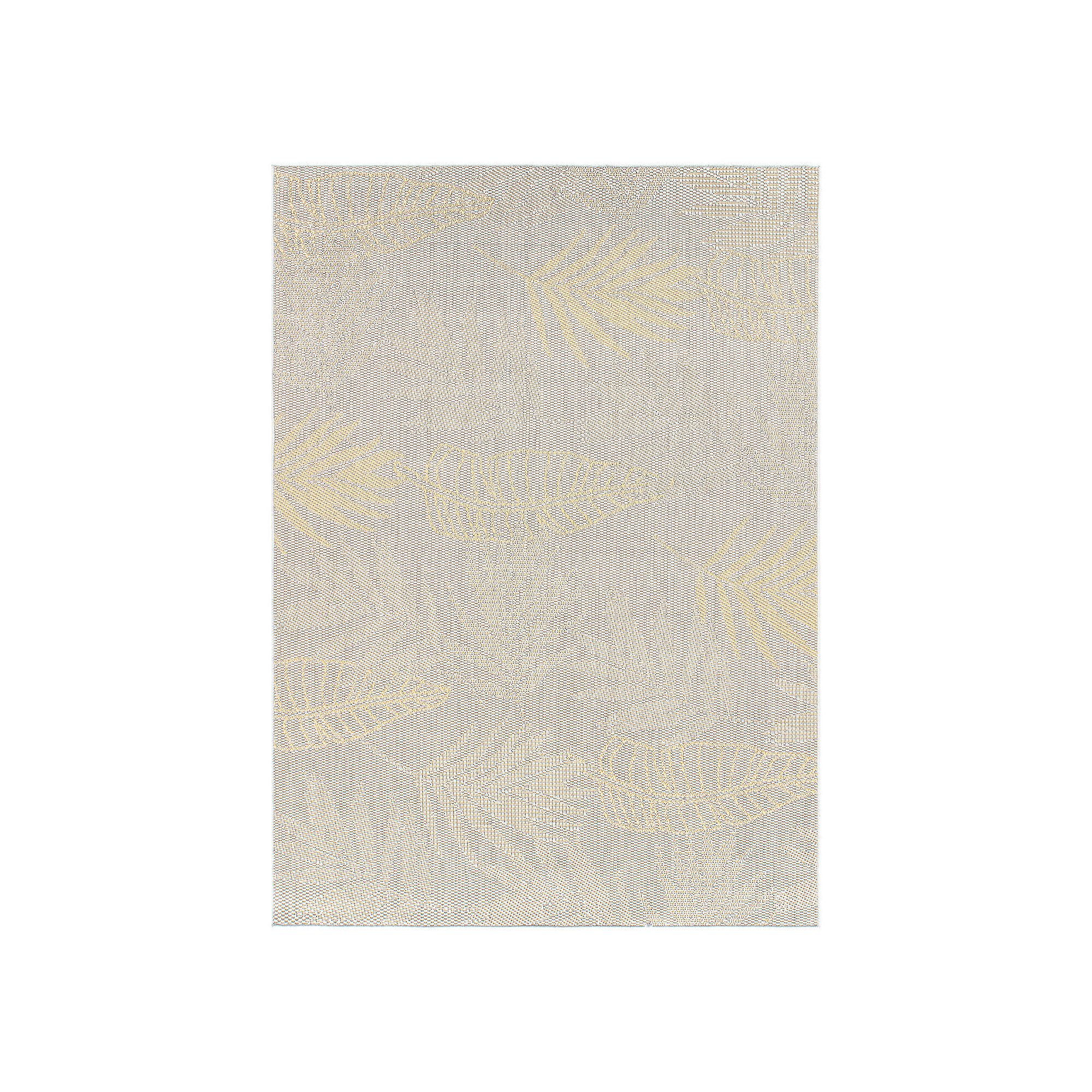 World Rug Gallery Contemporary Floral Leaves Indoor/Outdoor Waterproof Pati