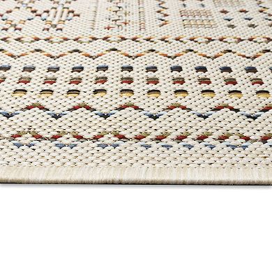 Liora Manne Avena Panel Stripe Indoor Outdoor Rug