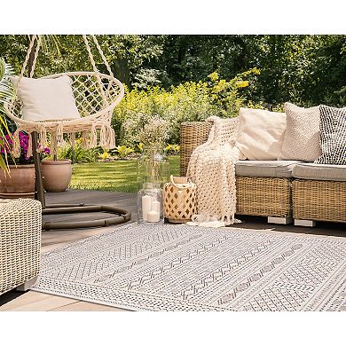 Liora Manne Avena Panel Stripe Indoor Outdoor Rug