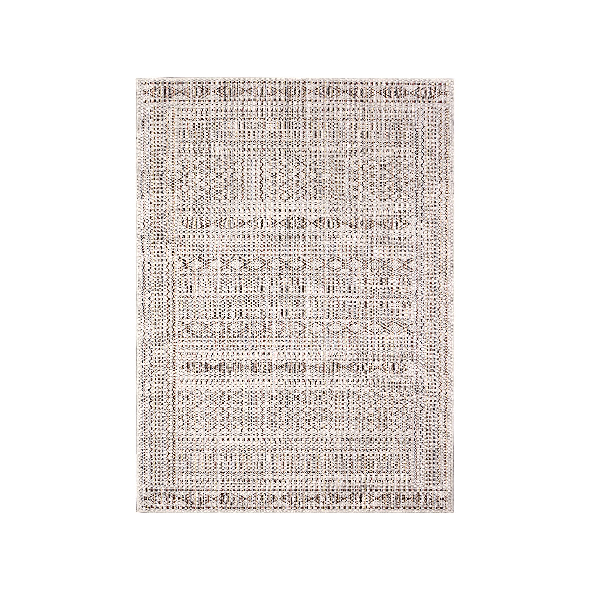 Liora Manne Avena Panel Stripe Indoor Outdoor Rug, Ivory