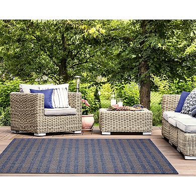 Liora Manne Avena Mosaic Stripe Indoor Outdoor Rug