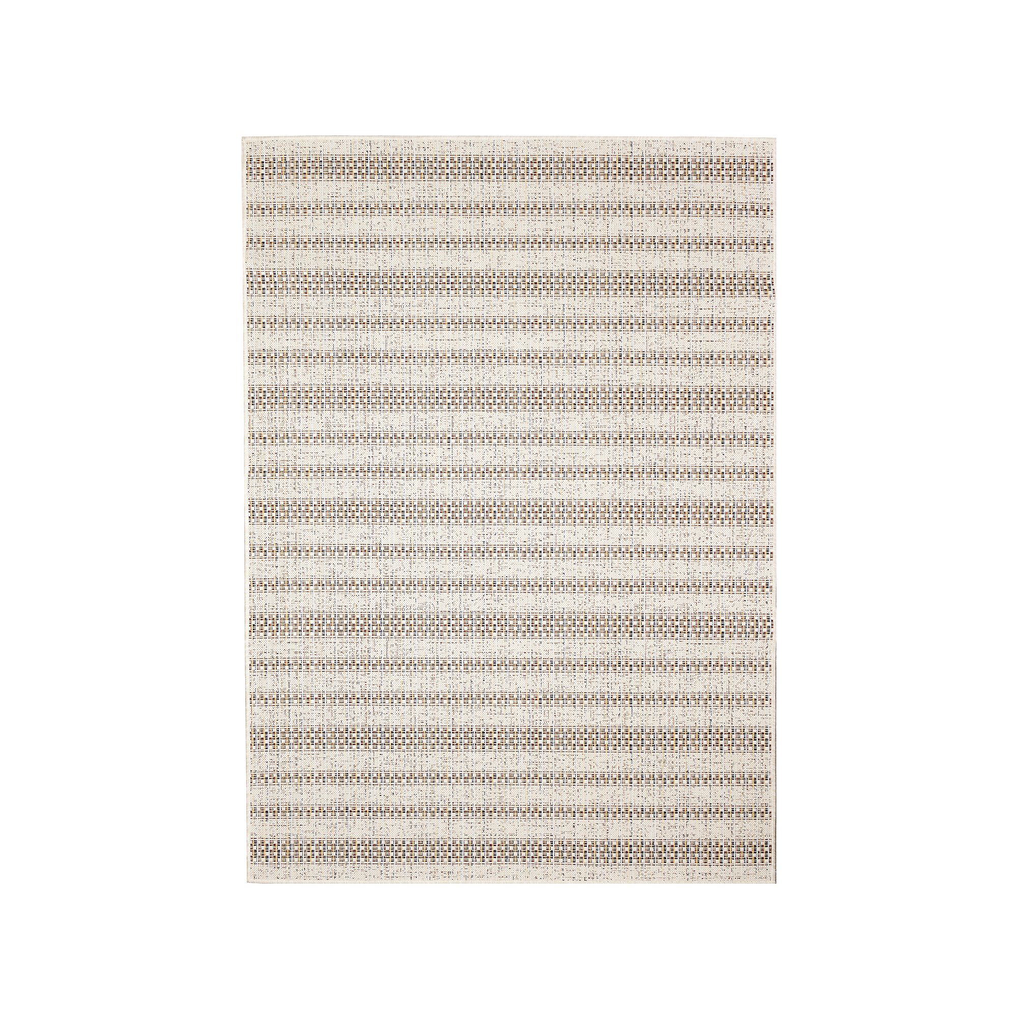 Liora Manne Avena Mosaic Stripe Indoor Outdoor Rug, Ivory