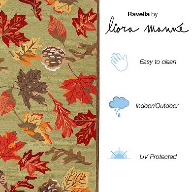 Liora Manne Ravella Falling Leaves Indoor Outdoor Rug