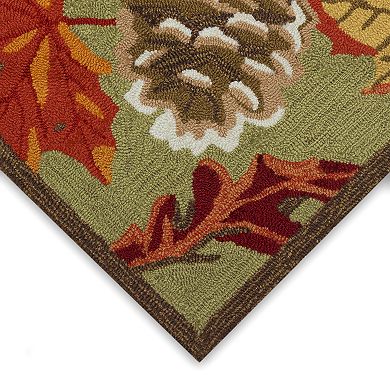 Liora Manne Ravella Falling Leaves Indoor Outdoor Rug