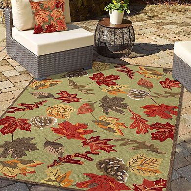 Liora Manne Ravella Falling Leaves Indoor Outdoor Rug