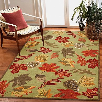 Liora Manne Ravella Falling Leaves Indoor Outdoor Rug