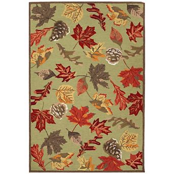 Liora Manne Ravella Falling Leaves Indoor Outdoor Rug