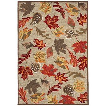 Liora Manne Ravella Falling Leaves Indoor Outdoor Rug