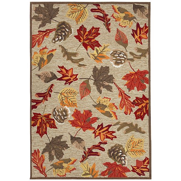 Liora Manne Ravella Falling Leaves Indoor Outdoor Rug