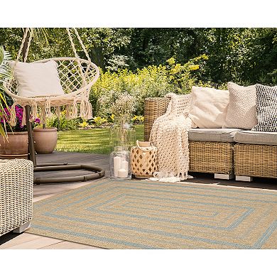Liora Manne Sahara Multi Border Indoor Outdoor Rug