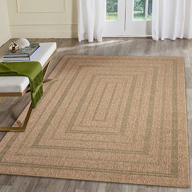 Liora Manne Sahara Multi Border Indoor Outdoor Rug