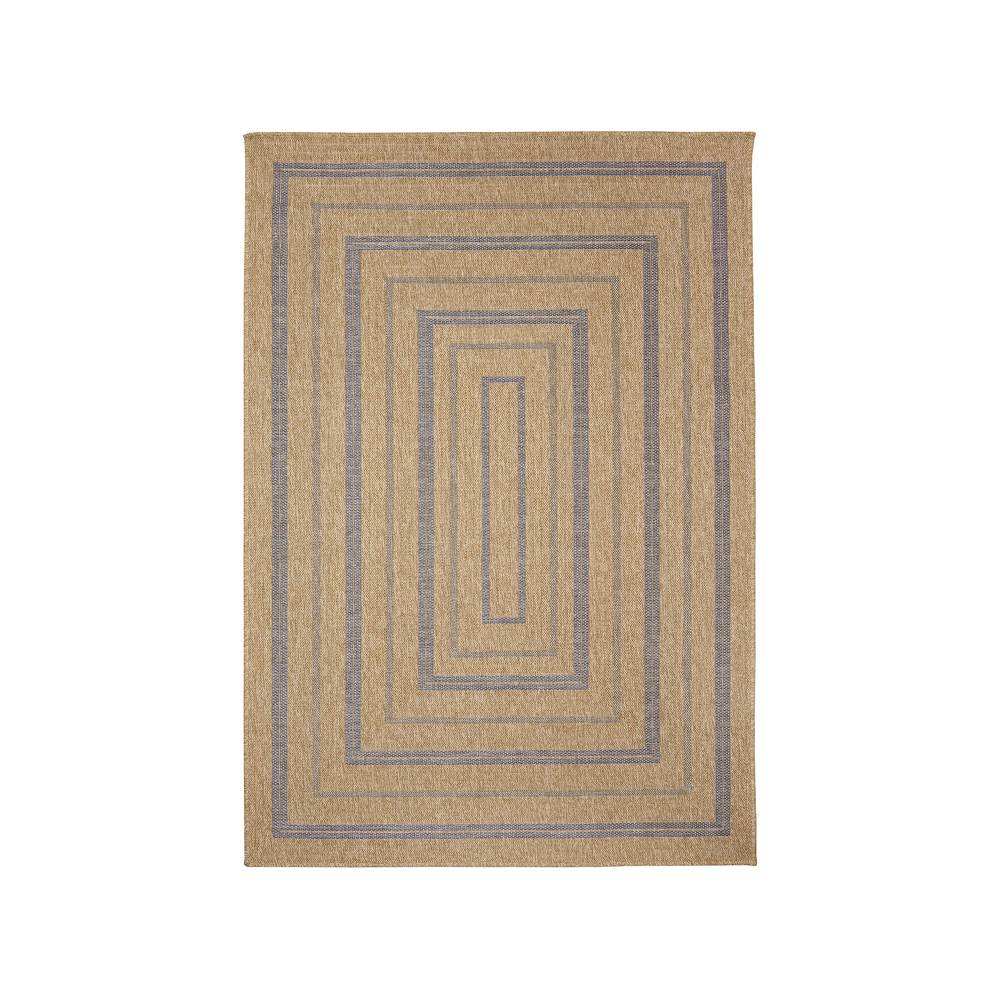 Liora Manne Sahara Multi Border Indoor Outdoor Rug, Blue