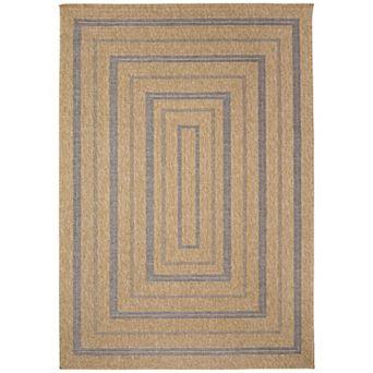 Liora Manne Sahara Multi Border Indoor Outdoor Rug