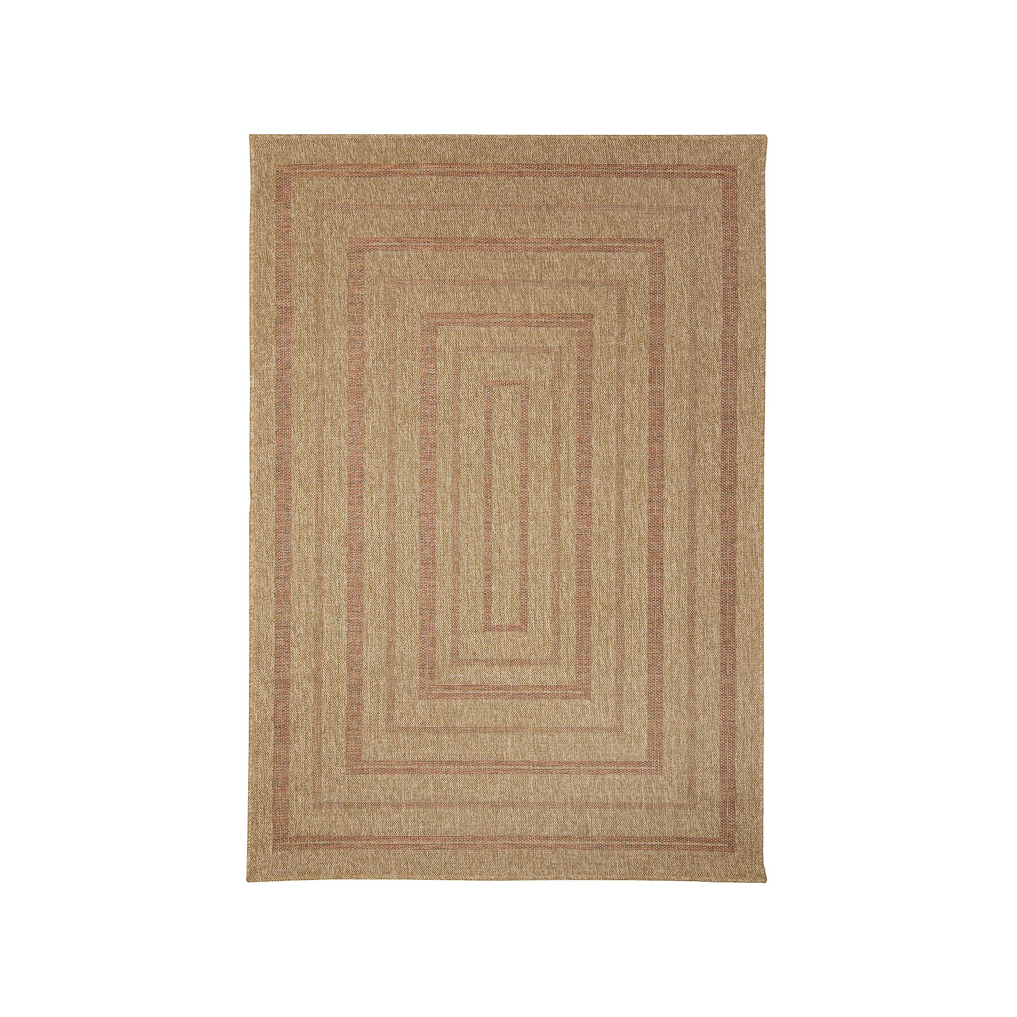 Liora Manne Sahara Multi Border Indoor Outdoor Rug, Terracotta