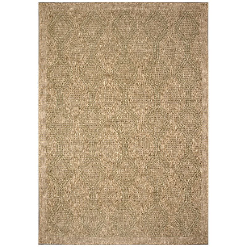 Liora Manne Sahara Links Indoor Outdoor Rug, Green, 8Ft Sq