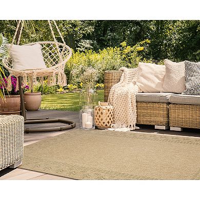 Liora Manne Sahara Block Print Border Indoor Outdoor Rug