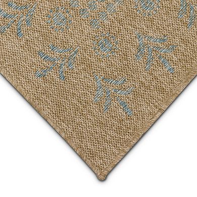 Liora Manne Sahara Block Print Border Indoor Outdoor Rug