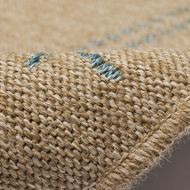 Liora Manne Sahara Block Print Border Indoor Outdoor Rug