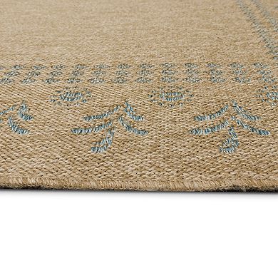 Liora Manne Sahara Block Print Border Indoor Outdoor Rug