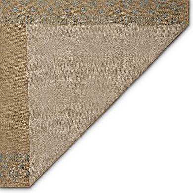 Liora Manne Sahara Block Print Border Indoor Outdoor Rug