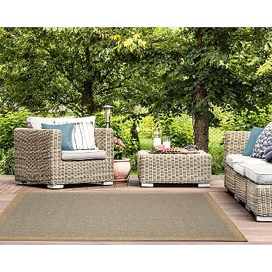 Liora Manne Sahara Texture Border Indoor Outdoor Rug