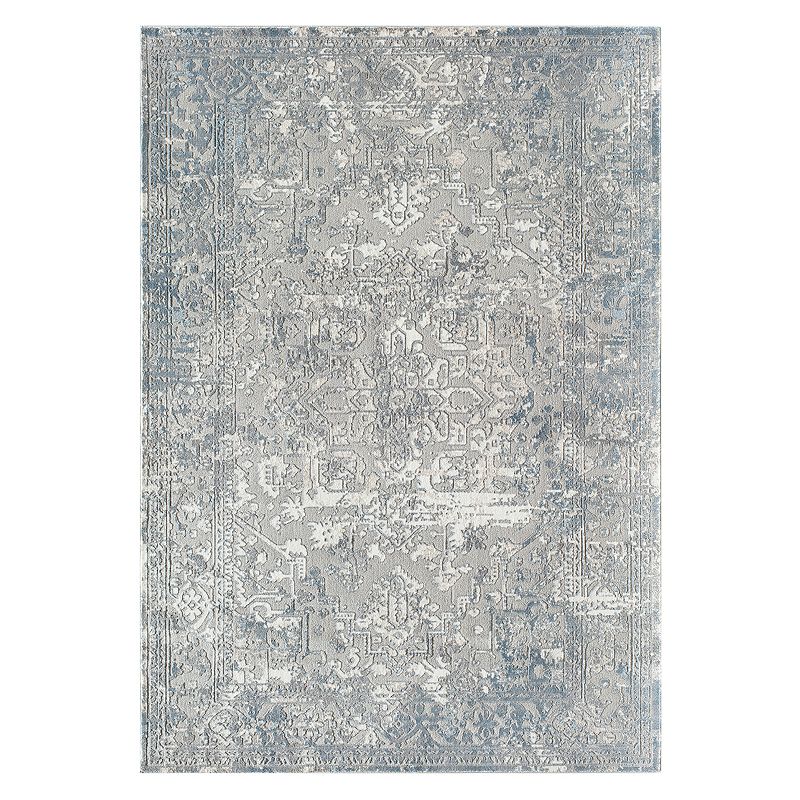 Rugs America Auden Abstract Transitional Rug, Grey, 5X7 Ft