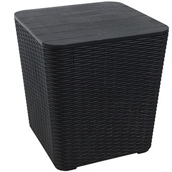 Sunnydaze 11.5 gal Faux Rattan Outdoor Storage Box