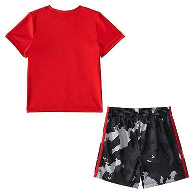 Baby & Toddler Boy adidas Logo Tee & Camo Shorts Set