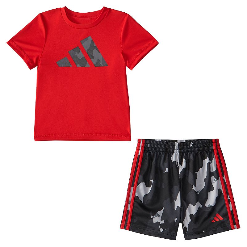 Toddler Boy adidas Logo Tee & Camo Shorts Set, Toddler Boys, Size: 24 Mont