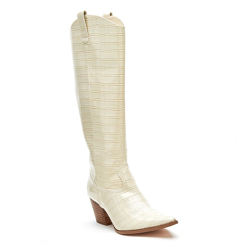 Coconuts by Matisse Jax Womens Knee-High Western Boots, Size: 5.5, White