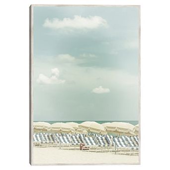 Masterpiece Vintage Beach Scene Framed Wall Art