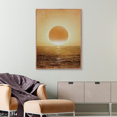 Masterpiece Pure Gold Sun Framed Wall Art