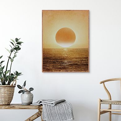 Masterpiece Pure Gold Sun Framed Wall Art