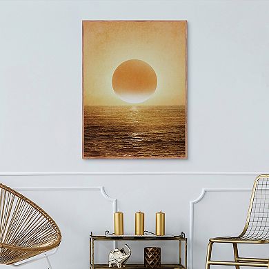 Masterpiece Pure Gold Sun Framed Wall Art