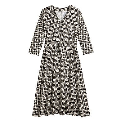 Women's Croft & Barrow® V-Neck Midi Dress