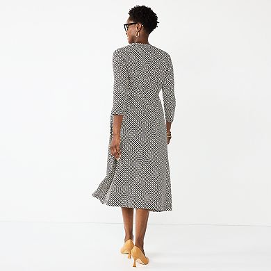 Women's Croft & Barrow® V-Neck Midi Dress