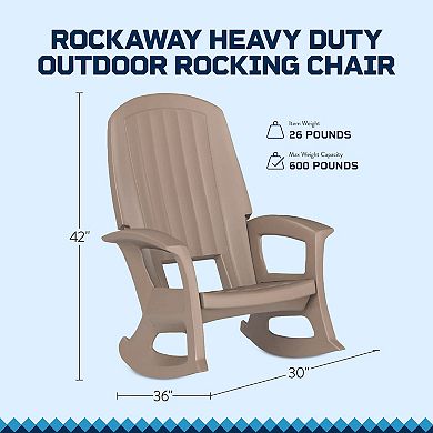 BrylaneHome Oversized 600 Lbs. Weight Capacity Resin Rocker