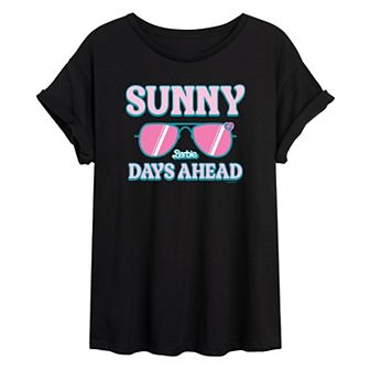 Juniors' Barbie "Sunny Days Ahead" Oversized Tee