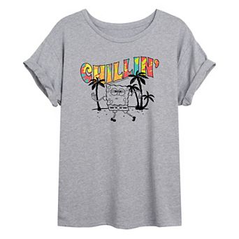 Juniors' SpongeBob SquarePants Chillin' Oversized Tee