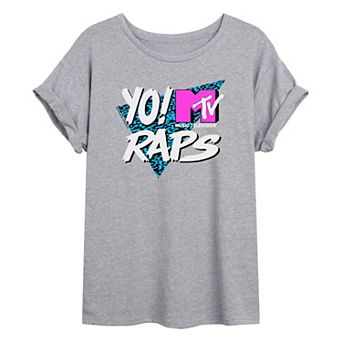 Juniors' MTV "Yo! MTV Raps" Triangle Oversized Graphic Tee